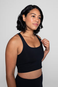 Girlfriend collective Paloma racerback bra black