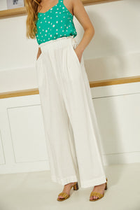 Grace and Mila Etienne paper bag pant ecru