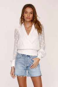 Heartloom Kaelin georgette blouse ivory